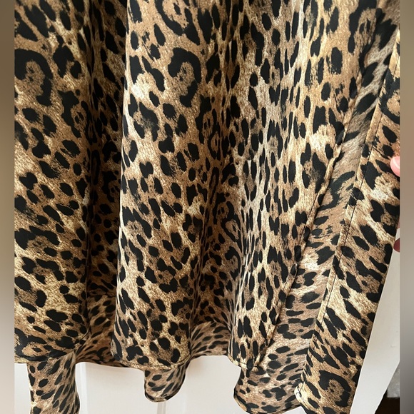 ZARA Leopard Animal Print Slip Midi Skirt, size XL - Picture 6 of 7